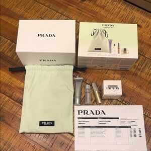 Prada Skincare 4 pieces beauty Set with pouch/gift box